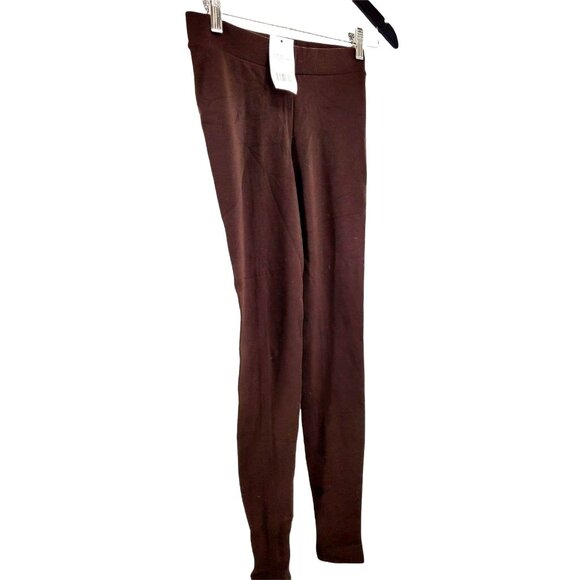 VINCE Stretch Pants Brown Stretch Classic soft High-rise Leggings Luxury - Picture 2 of 11